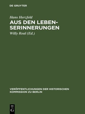 cover image of Aus den Lebenserinnerungen